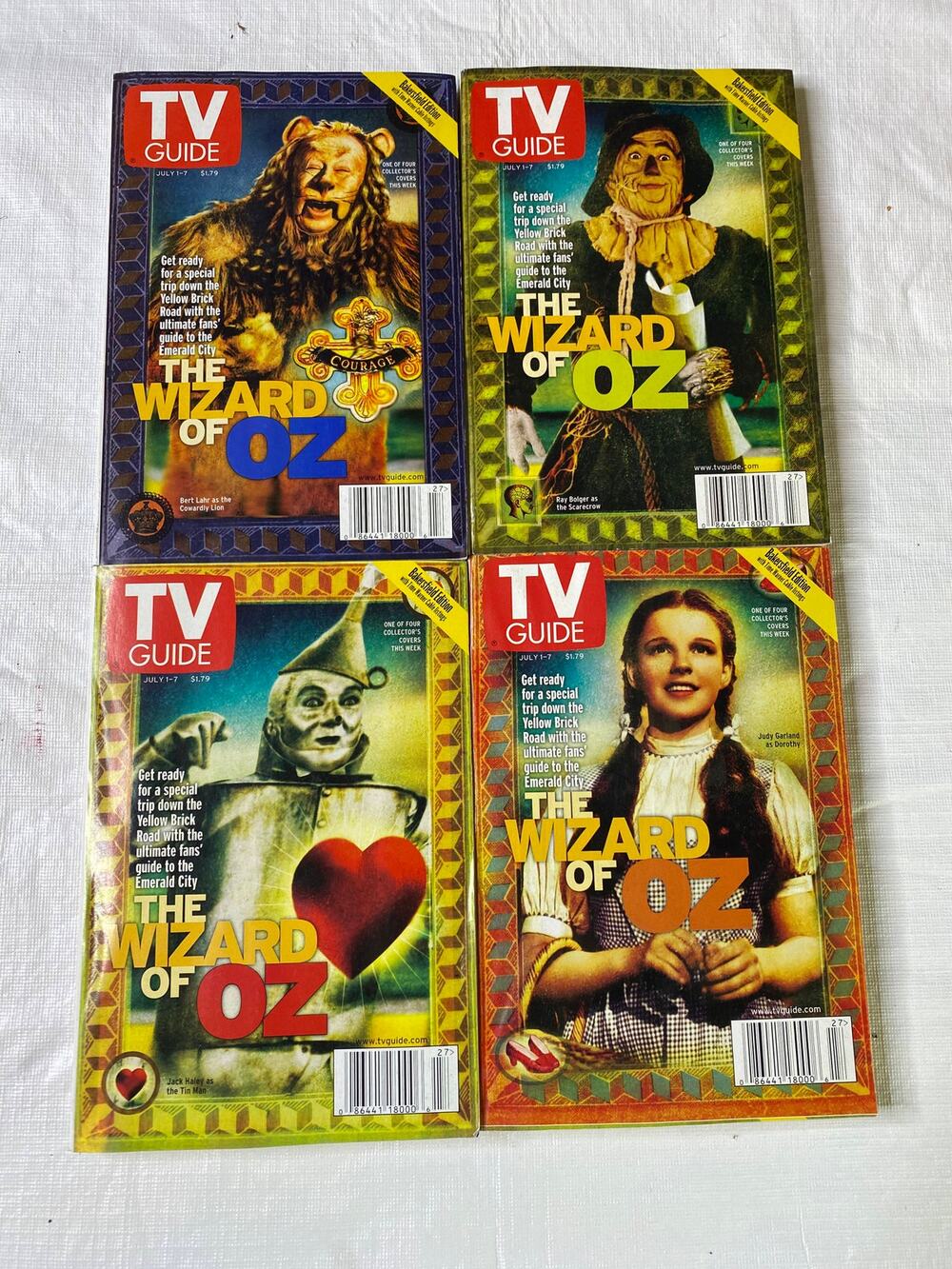 Wizard of Oz TV Guide – Complete Set of 4 Covers 2000